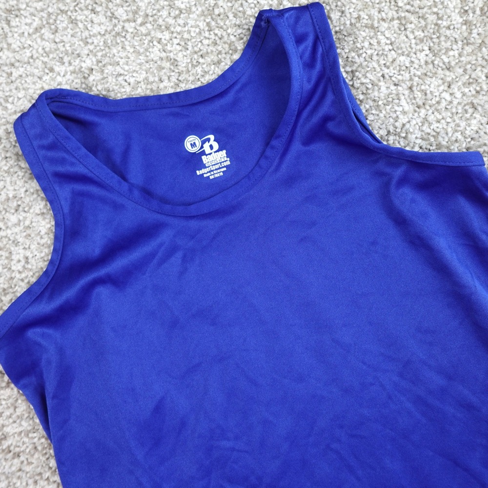 Badger Sport Youth Medium Royal Blue Performance Tank Top Sleeveless RN76619